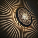 Handcrafted Moroccan Brass Pendant Light, Round Mandala Floral Lamp, Boho Ceiling Fixture