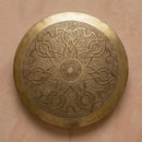 Handcrafted Moroccan Brass Pendant Light, Round Mandala Floral Lamp, Boho Ceiling Fixture