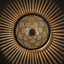 Moroccan Brass Pendant Light, Round Floral Mandala Lamp, Pierced Boho Lighting, Artisan Decor