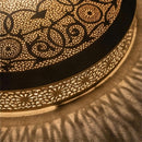 Round Moroccan Brass Pendant Light, Arabesque Filigree Lamp, Warm Shadow Cast Moorish Ceiling Light