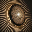 Handmade Moroccan Brass Wall Sconce Lamp – Intricate Pattern, Artisan Crafted in Marrakesh