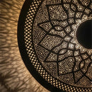 Handmade Moroccan Brass Mandala Wall Lamp, Perforated Floral Sconce, Warm Shadow Decor