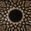 Handmade Moroccan Brass Mandala Wall Lamp, Perforated Floral Sconce, Warm Shadow Decor