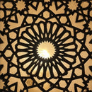 Moroccan Brass Pendant Light, Geometric Mandala Cutout Shade, Shadow Cast Lamp