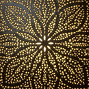 Handcrafted Moroccan Brass Pendant Light, Round Floral Cutout Lamp, Boho Arabesque Wall Light