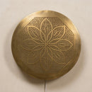 Handcrafted Moroccan Brass Pendant Light, Round Floral Cutout Lamp, Boho Arabesque Wall Light