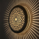 Handmade Moroccan Brass Pendant Light, Geometric Arabesque Mandala Shade