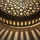Handmade Moroccan Brass Pendant Light, Geometric Arabesque Mandala Shade