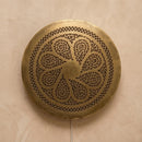 Handcrafted Moroccan Brass Pendant Light, Round Floral Filigree Hanging Lamp, Sunburst Shadow Ceiling Light