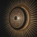 Handmade Moroccan Brass Wall Sconce Lamp – Intricate Geometric Design, Artisan Crafted