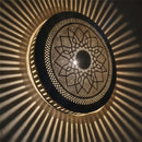 Handmade Moroccan Brass Wall Sconce Lamp – Intricate Geometric Design, Artisan Crafted