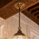 Gold Brass Moroccan Ceiling Lamp, Pendant Hanging Light, Handmade Decorative Fixture