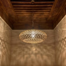 Moroccan Brass Light Fixture, Gold Pendant Lamp, Decorative Ceiling Hanging Light