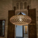 Moroccan Brass Large Globe Pendant Light, Boho Dining Room Pendant Light, Black and Brass Kitchen Island Light Fixture