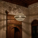 Moroccan Pendant Light, Handmade Brass Ceiling Lamp, Gold Hanging Fixture for Home