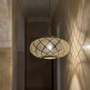 Gold Brass Pendant Light, Moroccan Hanging Ceiling Lamp, Elegant Decorative Light Fixture