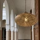 Moroccan Brass Ceiling Pendant, Gold Hanging Light, Handmade Decorative Lamp for Home
