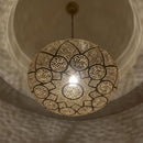 Moroccan Brass Pendant Light, Globe Pendant Light, Gold Pendant Light, Handmade Hanging Light Fixture for Kitchen Island Decor
