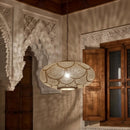 Moroccan Gold Pendant Light, Brass Hanging Lamp, Ornate Ceiling Fixture for Interior Decor