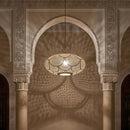 Moroccan Gold Pendant Light, Brass Hanging Lamp, Ornate Ceiling Fixture for Interior Decor