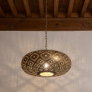Handmade Moroccan Brass Pendant Light, Gold Ceiling Lamp, Decorative Hanging Lantern