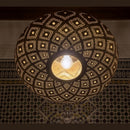 Handmade Moroccan Brass Pendant Light, Gold Ceiling Lamp, Decorative Hanging Lantern
