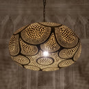 Gold Moroccan Pendant Light, Brass Ceiling Lamp, Decorative Hanging Light for Home Decor