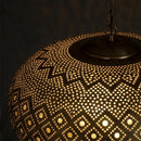 Moroccan Brass Pendant Light, Gold Perforated Dome Ceiling Light Fixture, Handmade Boho Dining Pendant Light