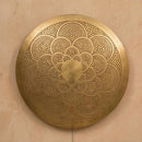 Handmade Moroccan Brass Pendant Light, Round Mandala Lamp, Boho Arabesque Shadow Cast Ceiling Lamp