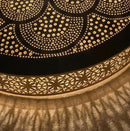 Handmade Moroccan Brass Pendant Light, Round Mandala Lamp, Boho Arabesque Shadow Cast Ceiling Lamp