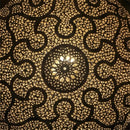 Handcrafted Moroccan Brass Pendant Light: Round Arabesque Shadow Lamp – Boho Decor