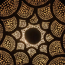Handmade Moroccan Brass Pendant Light, Round Perforated Geometric Arabesque Lamp