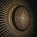 Handmade Moroccan Brass Pendant Light, Round Pierced Floral Arabesque Ceiling Lamp
