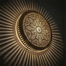 Handmade Moroccan Brass Pendant Light, Round Pierced Floral Arabesque Ceiling Lamp