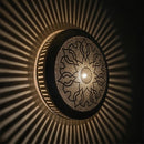 Handcrafted Moroccan Brass Pendant Light, Round Mandala Floral Lamp, Boho Ceiling Fixture