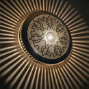 Handcrafted Moroccan Brass Pendant Light, Round Mandala Floral Lamp, Boho Ceiling Fixture