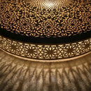 Handcrafted Moroccan Brass Pendant Light, Floral Cutout Medallion Lamp