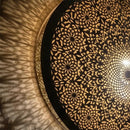 Handcrafted Moroccan Brass Pendant Light, Floral Cutout Medallion Lamp
