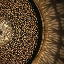Handcrafted Moroccan Brass Pendant Light, Floral Cutout Medallion Lamp