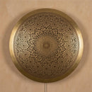 Handmade Moroccan Brass Pendant Light, Pierced Filigree Boho Ceiling Lamp