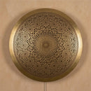 Handmade Moroccan Brass Pendant Light, Pierced Filigree Boho Ceiling Lamp