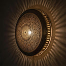 Handmade Moroccan Brass Wall Sconce Lamp – Intricate Pattern, Artisan Crafted in Marrakesh