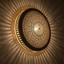 Handmade Moroccan Brass Wall Sconce Lamp – Intricate Pattern, Artisan Crafted in Marrakesh