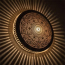 Handcrafted Moroccan Brass Pendant Light, Round Floral Arabesque Shadow Lamp