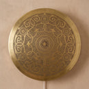 Handcrafted Moroccan Brass Pendant Light, Round Floral Arabesque Shadow Lamp