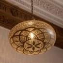 Gold Brass Moroccan Ceiling Lamp, Pendant Hanging Light, Handmade Decorative Fixture