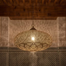 Handcrafted Moroccan Pendant Light, Brass Ceiling Lamp, Gold Hanging Light for Living Room