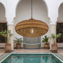 Moroccan Brass Hanging Lamp, Gold Pendant Ceiling Light, Decorative Fixture for Interiors