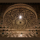 Moroccan Brass Hanging Lamp, Gold Pendant Ceiling Light, Decorative Fixture for Interiors