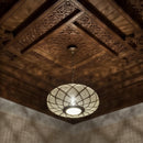 Gold Brass Pendant Light, Moroccan Hanging Ceiling Lamp, Elegant Decorative Light Fixture